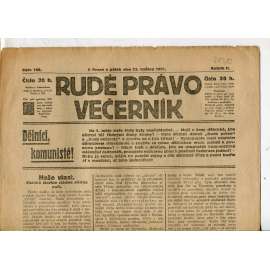 Rudé právo Večerník, ročník II., číslo 108/1921 - staré noviny - [komunisté, komunismus]