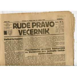 Rudé právo Večerník, ročník II., číslo 111/1921 - staré noviny - [komunisté, komunismus]