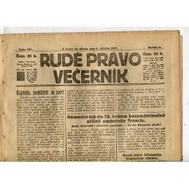 Rudé právo Večerník, ročník II., číslo 101/1921 - staré noviny - [komunisté, komunismus]