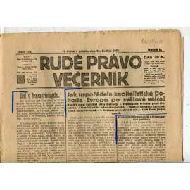 Rudé právo Večerník, ročník II., číslo 114/1921 - staré noviny - [komunisté, komunismus]