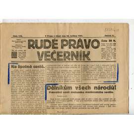 Rudé právo Večerník, ročník II., číslo 116/1921 - staré noviny - [komunisté, komunismus]