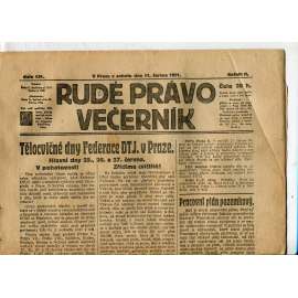 Rudé právo Večerník, ročník II., číslo 131/1921 - staré noviny - [komunisté, komunismus]
