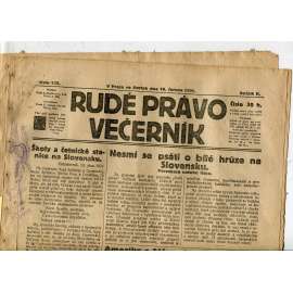 Rudé právo Večerník, ročník II., číslo 135/1921 - staré noviny - [komunisté, komunismus]