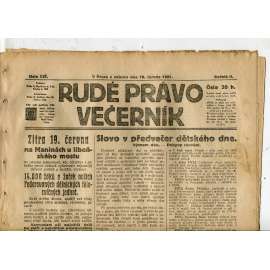 Rudé právo Večerník, ročník II., číslo 137/1921 - staré noviny - [komunisté, komunismus]