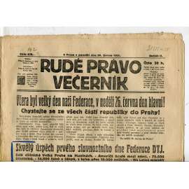 Rudé právo Večerník, ročník II., číslo 138/1921 - staré noviny - [komunisté, komunismus]