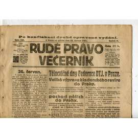 Rudé právo Večerník, ročník II., číslo 140/1921 - staré noviny - [komunisté, komunismus]