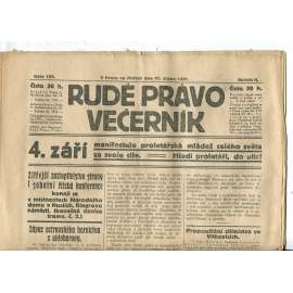 Rudé právo Večerník, ročník II., číslo 192/1921 - staré noviny - [komunisté, komunismus]