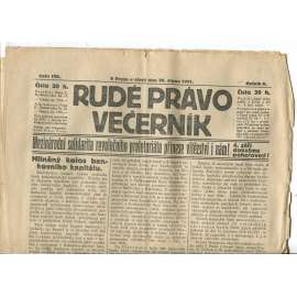 Rudé právo Večerník, ročník II., číslo 196/1921 - staré noviny - [komunisté, komunismus]