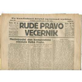 Rudé právo Večerník, ročník II., číslo 201/1921 - staré noviny - [komunisté, komunismus]