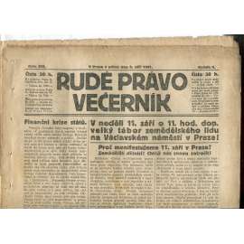 Rudé právo Večerník, ročník II., číslo 204/1921 - staré noviny - [komunisté, komunismus]