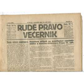 Rudé právo Večerník, ročník II., číslo 206/1921 - staré noviny - [komunisté, komunismus]