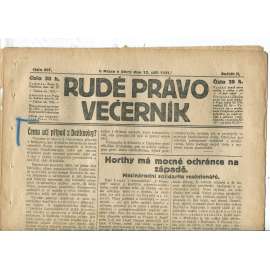 Rudé právo Večerník, ročník II., číslo 207/1921 - staré noviny - [komunisté, komunismus]