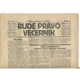 Rudé právo Večerník, ročník II., číslo 208/1921 - staré noviny - [komunisté, komunismus]