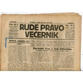 Rudé právo Večerník, ročník II., číslo 210/1921 - staré noviny - [komunisté, komunismus]