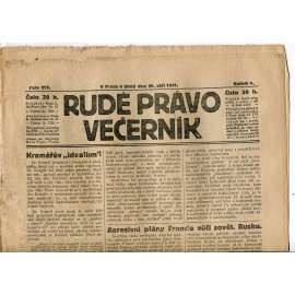 Rudé právo Večerník, ročník II., číslo 213/1921 - staré noviny - [komunisté, komunismus]