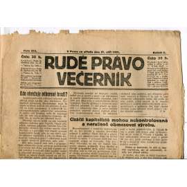 Rudé právo Večerník, ročník II., číslo 214/1921 - staré noviny - [komunisté, komunismus]