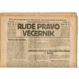 Rudé právo Večerník, ročník II., číslo 218/1921 - staré noviny - [komunisté, komunismus]