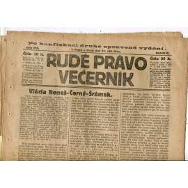 Rudé právo Večerník, ročník II., číslo 219/1921 - staré noviny - [komunisté, komunismus]