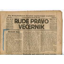 Rudé právo Večerník, ročník II., číslo 220/1921 - staré noviny - [komunisté, komunismus]
