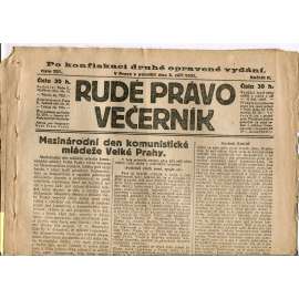 Rudé právo Večerník, ročník II., číslo 201/1921 - staré noviny - [komunisté, komunismus]