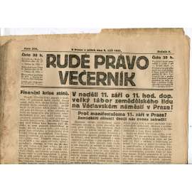 Rudé právo Večerník, ročník II., číslo 204/1921 - staré noviny - [komunisté, komunismus]
