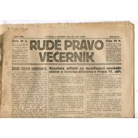 Rudé právo Večerník, ročník II., číslo 206/1921 - staré noviny - [komunisté, komunismus]