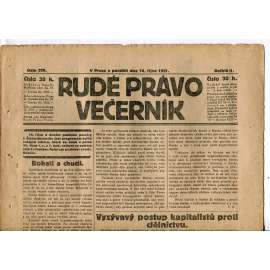 Rudé právo Večerník, ročník II., číslo 229/1921 - staré noviny - [komunisté, komunismus]