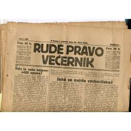 Rudé právo Večerník, ročník II., číslo 246/1921 - staré noviny - [komunisté, komunismus]