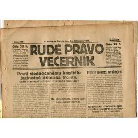 Rudé právo Večerník, ročník II., číslo 267/1921 - staré noviny - [komunisté, komunismus]