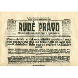 Rudé právo, ročník VII., číslo 149/1926 - staré noviny - [komunisté, komunismus] - nejsou kompletní