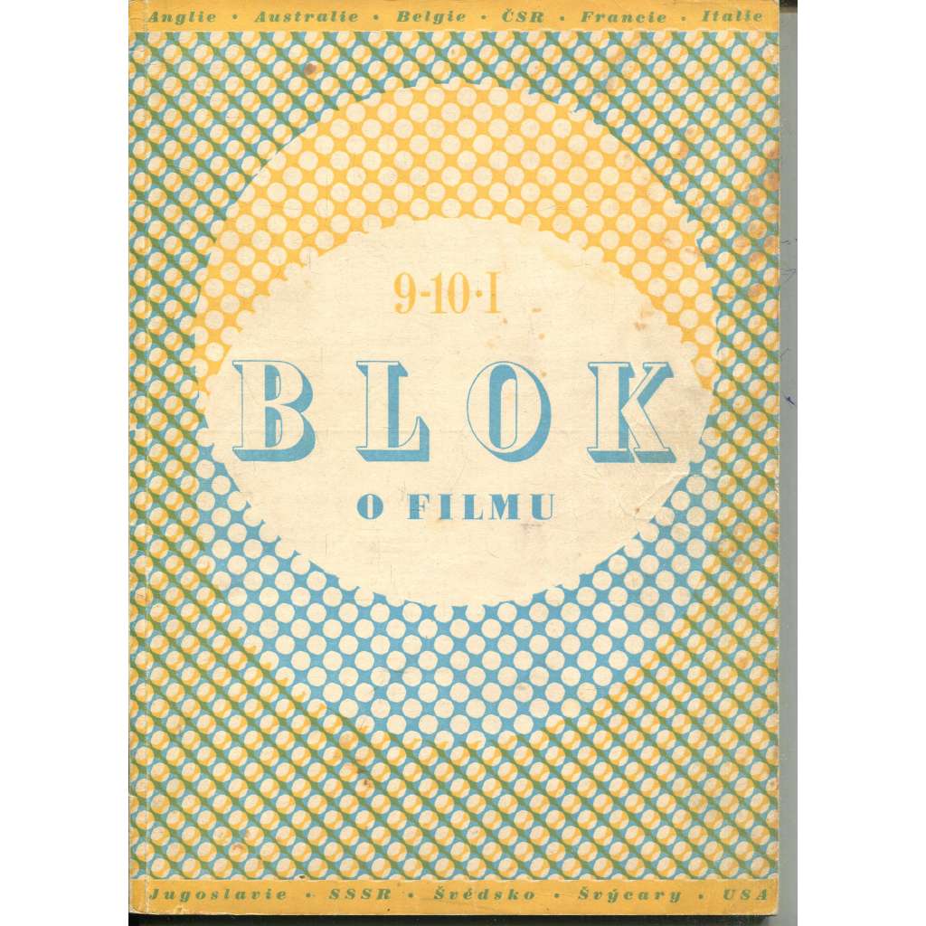 Blok - časopis pro umění, roč. I., číslo 9-10/1947. O filmu