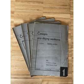 Časopis pro dějiny venkova, roč. XIII., číslo 1-4 / 1936 (kompletní ročník) Časopis pro dějiny venkova, roč. XIII., číslo 1-4 / 1936 (kompletní ročník)