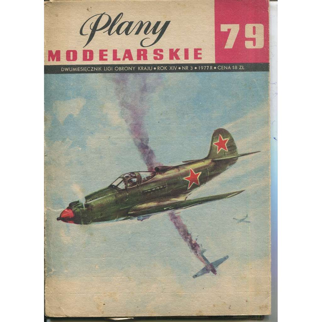 Plany modelarskie, roč. XIV., č. 79/1977 [Modelářské plány - letadlo Bell P-39 AIRCOBRA; letectvo, letadla, modelářství, modely]
