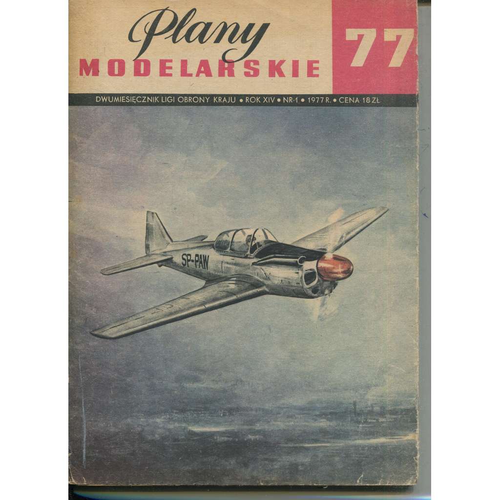 Plany modelarskie, roč. XIV., č. 77/1977 [Modelářské plány - letadlo PZL M-4 TARPAN; letectvo, letadla, modelářství, modely]