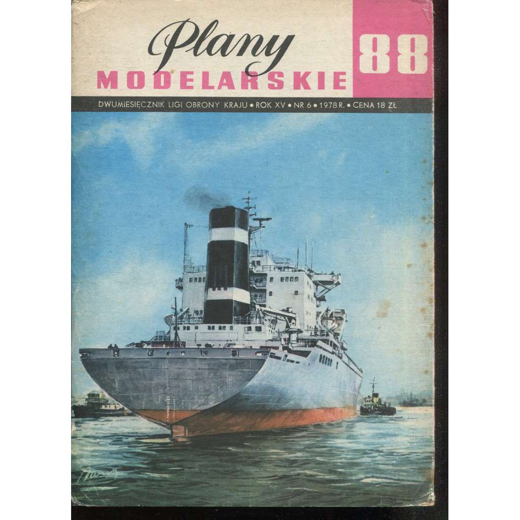Plany modelarskie, roč. XV., č. 88/1978 [Modelářské plány - loď KONTENEROWIEC; letectvo, letadla, modelářství, modely]