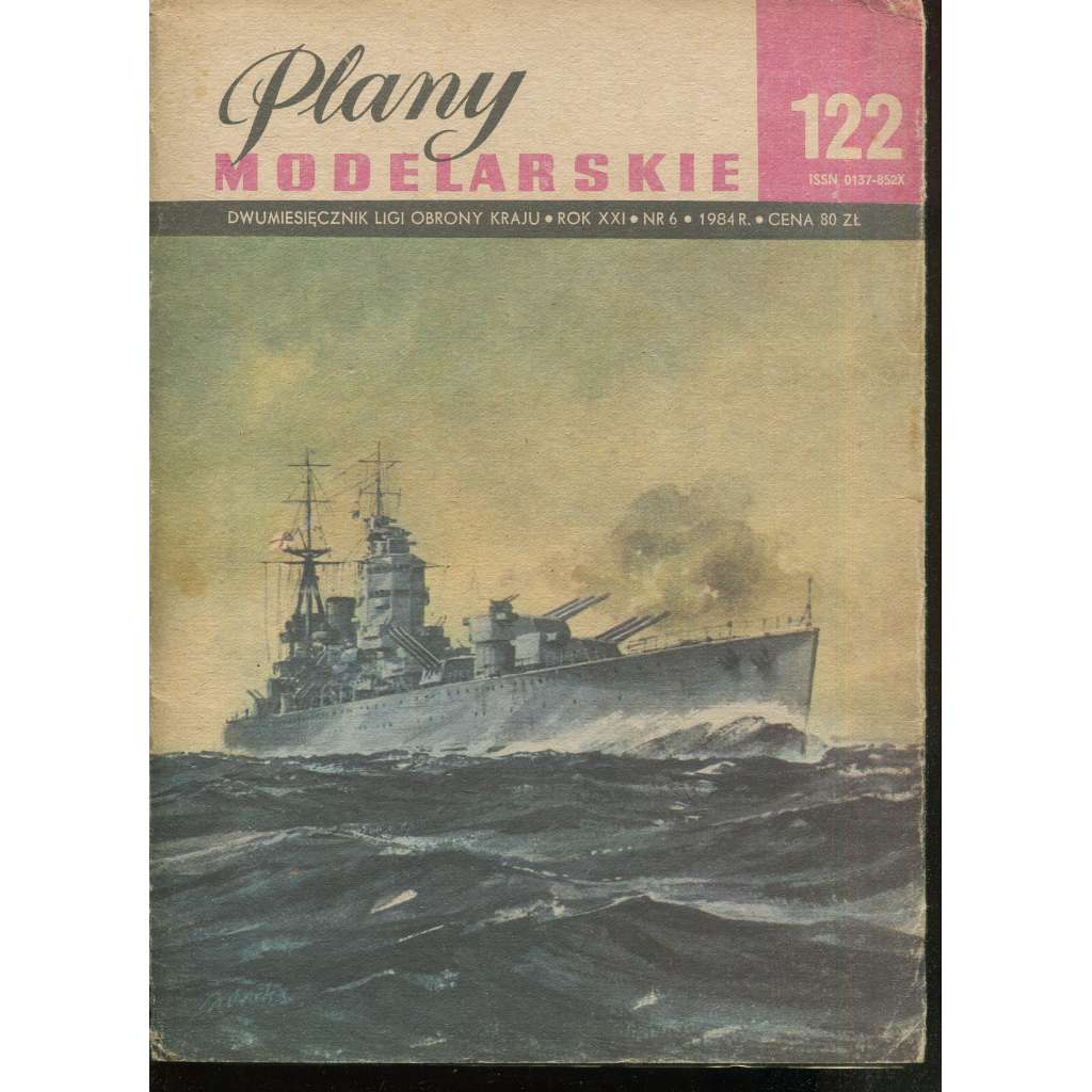 Plany modelarskie, roč. XXI., č. 122/1984 [Modelářské plány - loď RODNEY; letectvo, letadla, modelářství, modely]