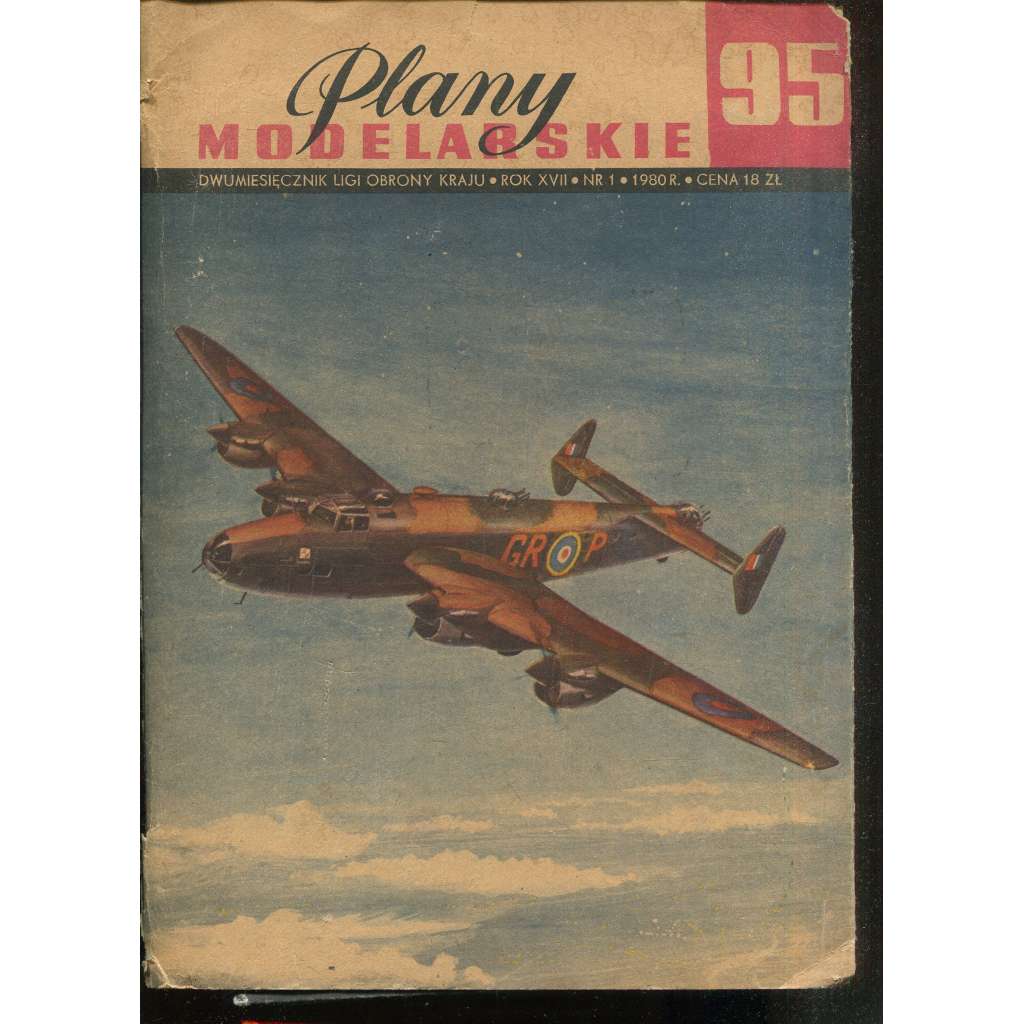 Plany modelarskie, roč. XVII., č. 95/1980 [Modelářské plány - letadlo HALIFAX, letectvo, letadla, modelářství, modely]