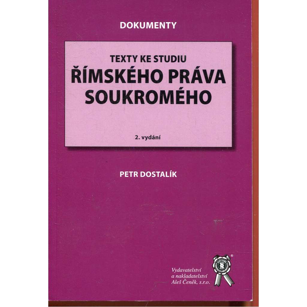 Texty ke studiu římského práva soukromého (římské právo)