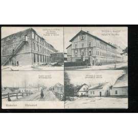 Klokočov, Kloksdorf, Příbor, Nový Jičín, továrna po požáru