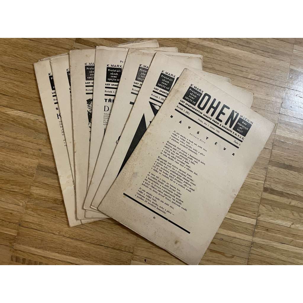 Oheň, ročník I.(III), čísla 2-10/1924. List Spartakových skautů práce a dorostu FDTJČ (časopis) Oheň, ročník I.(III), čísla 2-10/1924. List Spartakových skautů práce a dorostu FDTJČ (časopis)