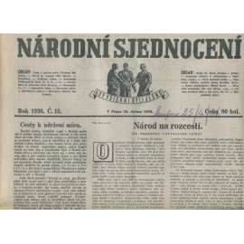 Národní sjednocení, číslo 15/1936 (noviny 1. republika) Národní sjednocení, číslo 15/1936 (noviny 1. republika)