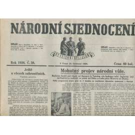 Národní sjednocení, číslo 28/1936 (noviny 1. republika)