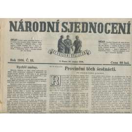 Národní sjednocení, číslo 33/1936 (noviny 1. republika)