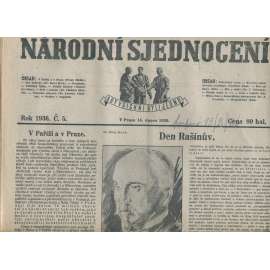 Národní sjednocení, číslo 5/1936 (noviny 1. republika)