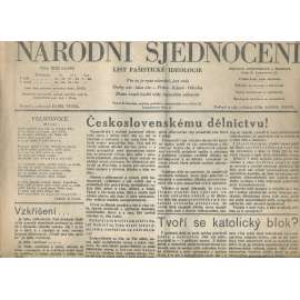 Národní sjednocení, ročník I., číslo 3/1934 (noviny 1. republika)