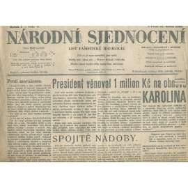 Národní sjednocení, ročník I., číslo 6/1934 (noviny 1. republika)