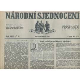 Národní sjednocení, číslo 5/1935 (noviny 1. republika)