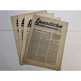 Španělsko, ročník II, čísla 1-4/1938. Orgán Společnosti přátel demokratického Španělska (časopis, noviny) - 4 čísla Španělsko, ročník II, čísla 1-4/1938. Orgán Společnosti přátel demokratického Španělska (časopis, noviny) - 4 čísla