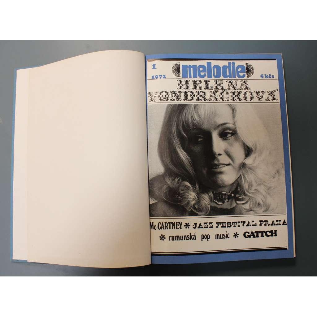 Melodie 1972 (časopis, měsíčník, hudba, mj. Helena Vondráčková, Eva PIlarová, Pavel Novák, Beach boys, Ringo Starr, Karel Gott, Věra Špinarová, Olympic)