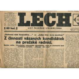 Lech, ročník III., číslo 43/1929. List českého liberalismu (noviny, 1. republika) Lech, ročník III., číslo 43/1929. List českého liberalismu (noviny, 1. republika)